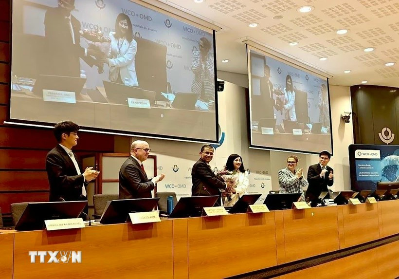 世界海关组织(WCO)常设技术委员会(PTC)第245/246届大会场景。图自越通社