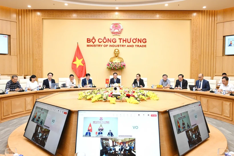 越南与美国双边对等贸易协议部长级谈判以线上形式举行。图自越通社
