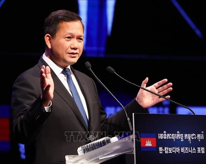 柬埔寨首相洪玛奈。图自越通社