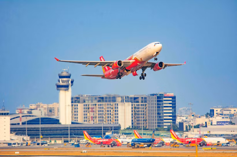 越捷航空推出限时0元起机票 享免费托运20公斤行李服务。图自越通社