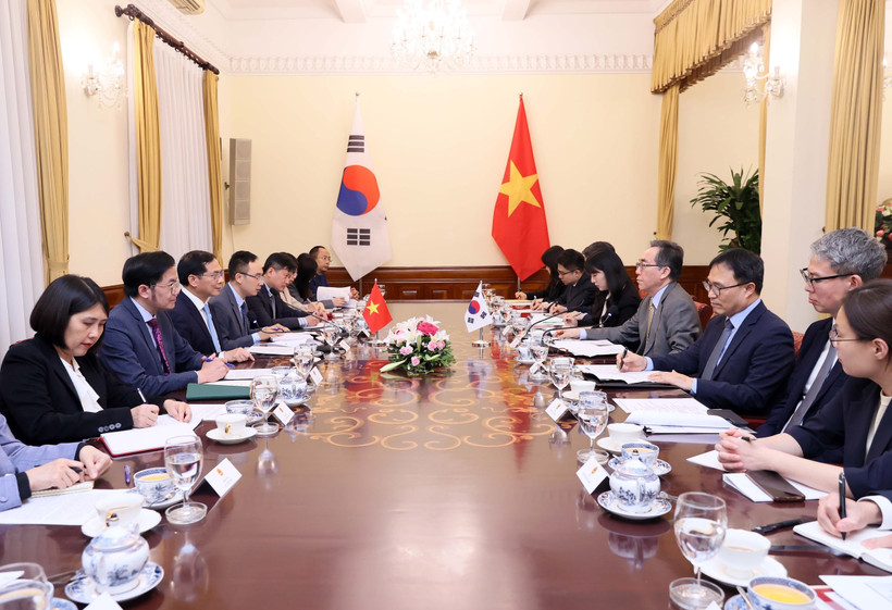 会谈场景。图自越通社