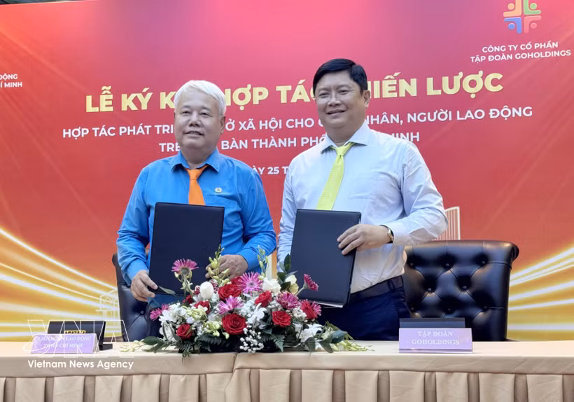 合作谅解备忘录签署仪式。图自越通社
