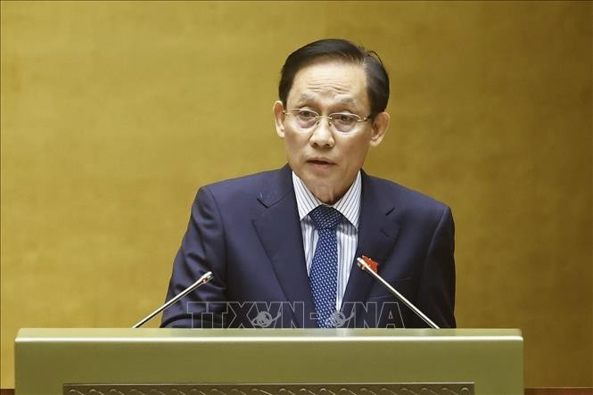 越南外交部长黎怀忠发言。图自越通社