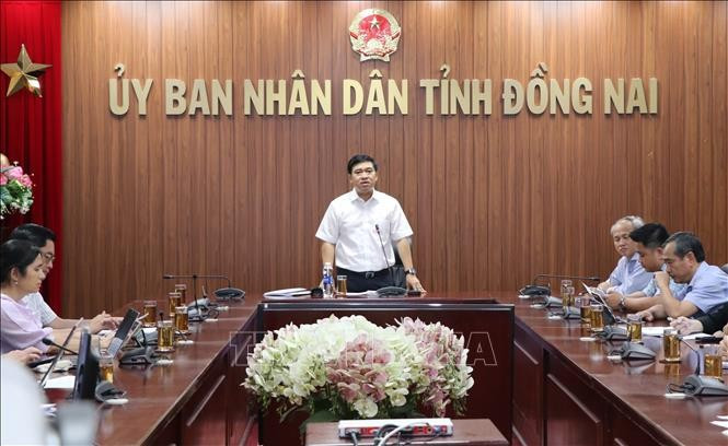 同奈省人民委员会副主席胡文河发言。图自越通社
