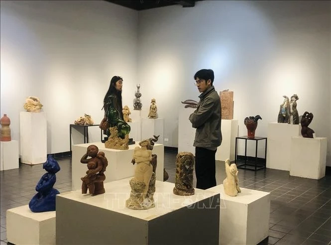 参展游客。图自越通社