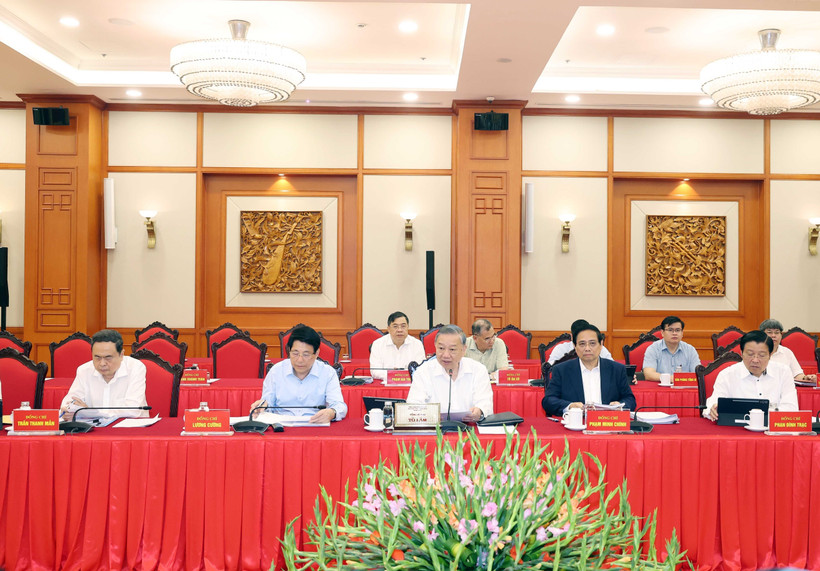 越共中央总书记苏林出席越共中央党机关代表大会筹备工作会议。图自越通社