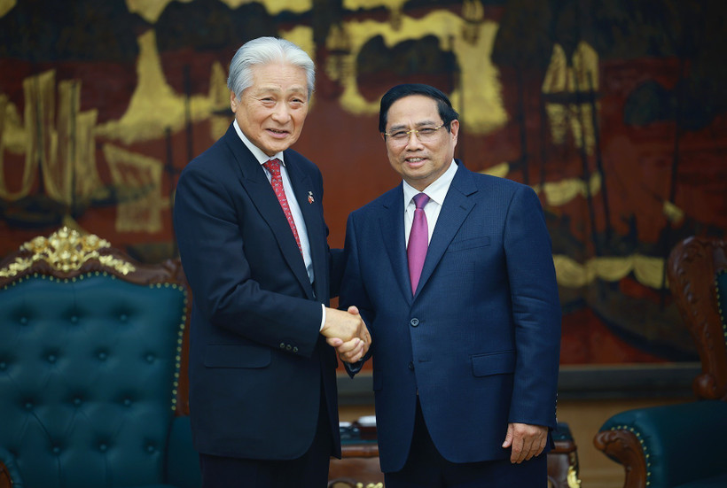 范明政总理会见日本栃木县知事。图自越通社