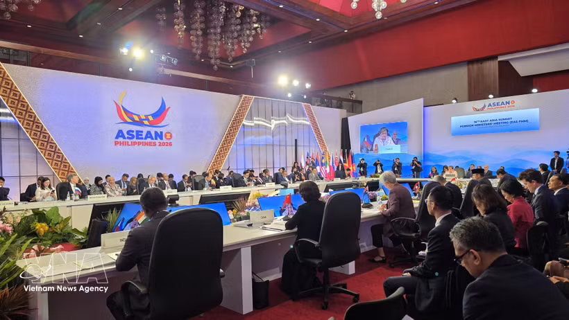 第16届东亚峰会外长会议现场。图自越通社