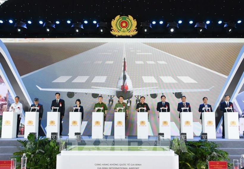 嘉平国际航空港建设项目开工仪式。图自越通社