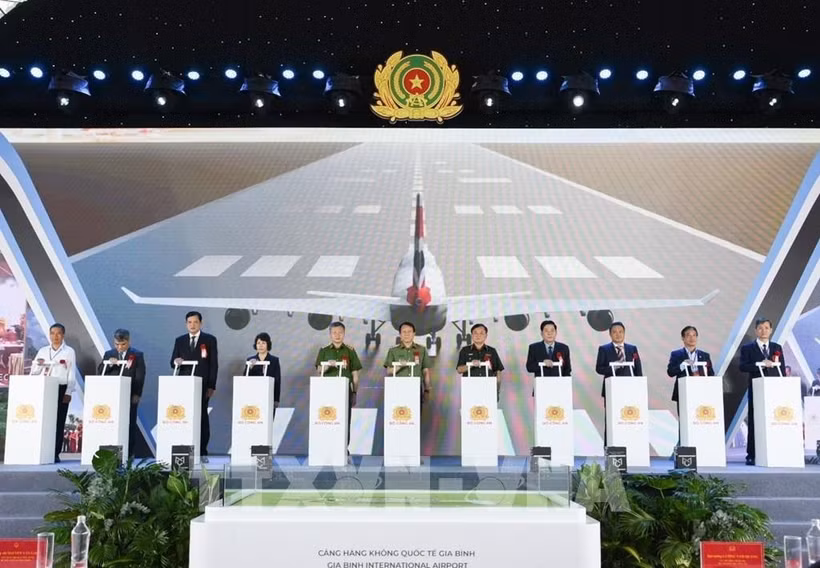 嘉平国际航空港建设项目开工仪式。图自越通社