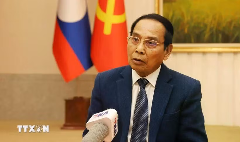 老挝人民革命党中央政治局委员、中央书记处常务书记、老挝国家副主席本通·吉玛尼。图自越通社