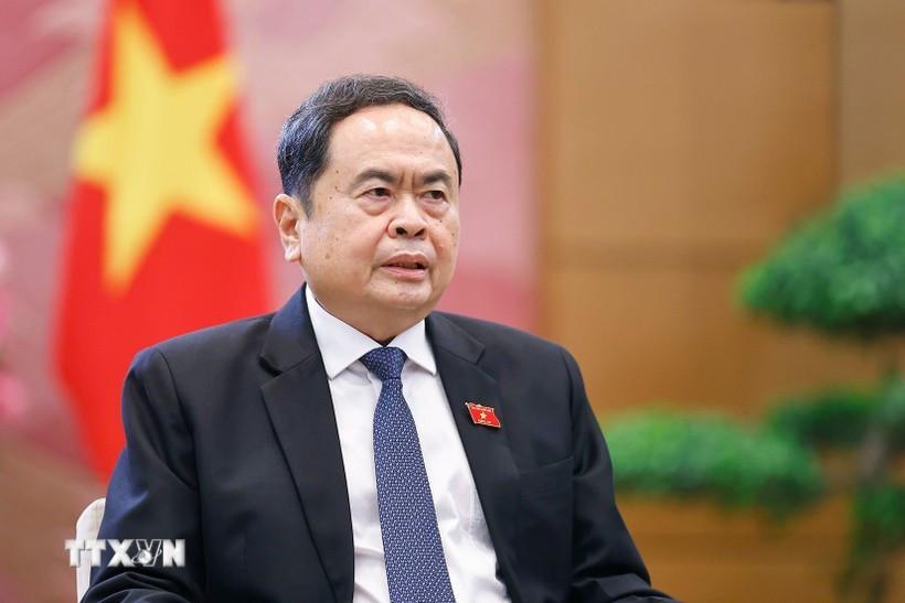 越南国会主席陈青敏。图自越通社