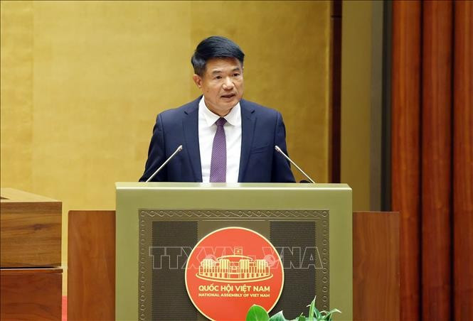 最高人民检查院检察长阮辉进所作的2021—2026年任期最高人民法院工作报告。图自越通社