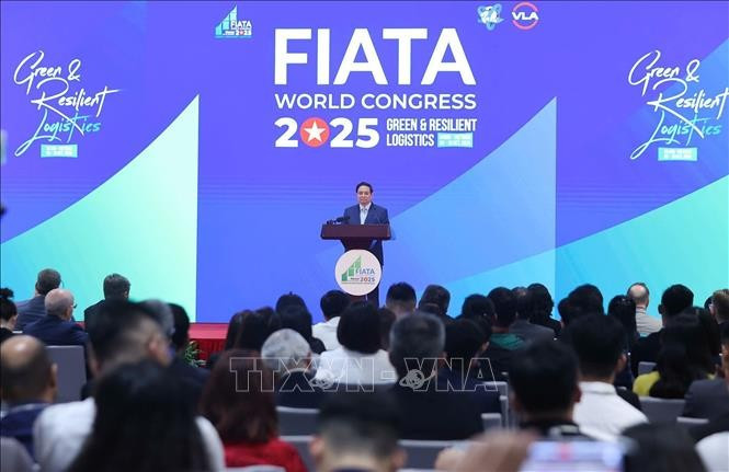 范明政总理在会议上发言。图自越通社