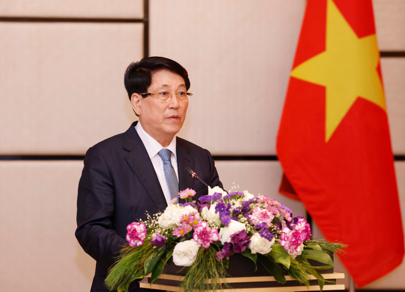 越南国家主席梁强。图自越通社