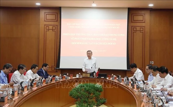 会议场景。图自越通社
