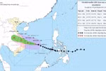 第13号台风风力达17级，距离嘉莱省归仁市约310公里。图自越通社