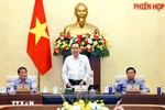 越南国会主席陈青敏发表讲话。图自越通社