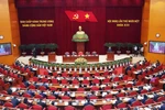 越共第十三届中央委员会第十一次全体会议场景。图自越通社