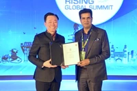 越南大型综合企业集团Vingroup与印度特伦甘纳邦政府代表正式签署谅解备忘录。Vingroup供图