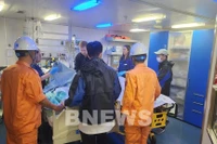 搜救力量登上荷兰籍邮轮“威士特丹”号。图自越通社