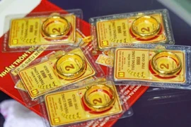 12月30日上午越南国内金条价格每两下跌380万越盾。图自互联网