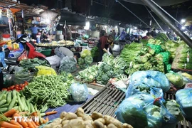 从正月初四起，市场开始恢复正常，初五当天更为明显。图自越通社