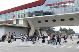 2026年元旦期间谅山省友谊口岸客流量较平日显著上升。图自越通社