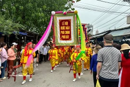 圣母柳杏迎请仪式。图自越通社