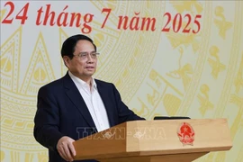 越南政府总理、国家民事防护指导委员会主任范明政24日主持召开委员会第一次会议。图自越通社