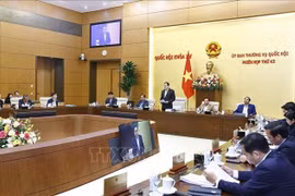 3月14日，越南国会主席陈青敏在国会常务委员会第43次会议上发表讲话。图自越通社