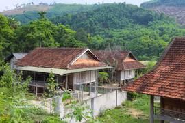 在当今钢筋混凝土建筑日益普及的时代，难能可贵的是，当地泰族群众仍坚持使用木材兴建新的高脚屋，而非改建为现代砖混房屋。图自越通社