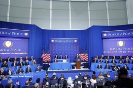 苏林总书记出席加沙和平委员会开幕会议。图自越通社