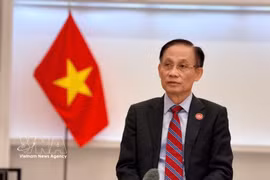 越共中央政治局委员、越南外交部长黎怀忠。图自越通社