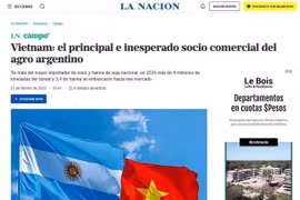 阿根廷《民族报》发表有关越南的文章。屏幕截图