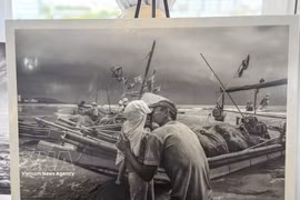 图片展展出的一个作品。图自越通社