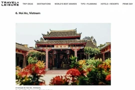 全球著名旅游杂志《旅游休闲》公布2025年全球十佳城市榜单，会安上榜。（屏幕截图）