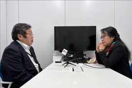 日本国家政策研究所名誉教授、能源政策和核安全政策专家根久典（Hisanori Nei）12月25日在东京接受了越通社记者的采访。图自越通社