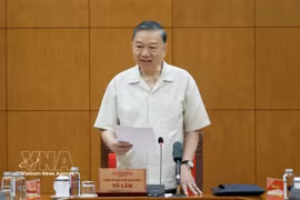 越共中央总书记、国家主席苏林：创新基础设施规划和发展组织工作。图自越通社