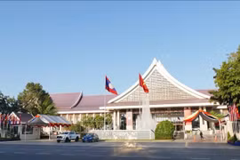 老挝人民革命党第十二次全国代表大会在首都万象举行。图自越通社
