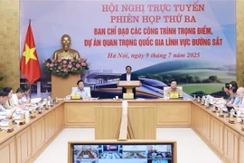 越南政府总理范明政主持召开国家铁路重点项目指导委员会第三次会议。图自越通社
