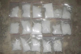 警方在此案中查获的毒品。图自越通社