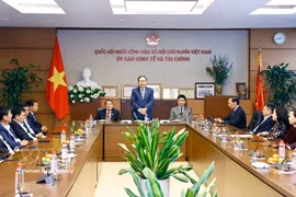 国会主席陈青敏与经济与财政委员会召开会议。图自越通社