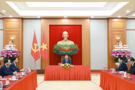 越共中央总书记苏林与俄罗斯联邦总统普京通电话。图自越通社