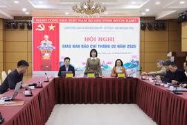 新闻发布会场景。图自越通社