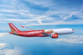 越捷购买的新一代宽体飞机A330neo。图自越通社