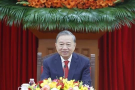 越共中央总书记苏林同中共中央总书记、国家主席习近平通电话 。图自越通社