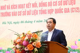 越南农业与环境部部长陈德胜在仪式上发表讲话。图自越通社