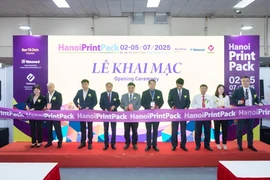 第十二届河内国际印刷包装展开幕式。图自越通社