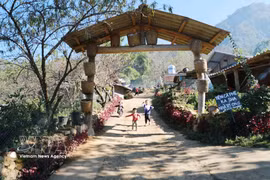 辛溪湖社区旅游村。图自越通社